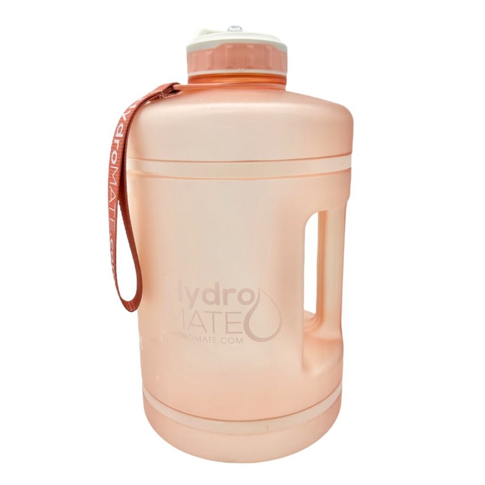 HydroMate 1 Gallon Motivational Water Bottle Straw Lid Time Marker BPA-Free